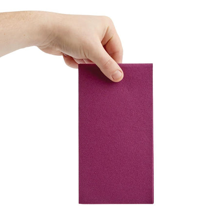 Fiesta Recyclable Premium Tablin Dinner Napkin Plum 40x40cm Airlaid 1/8 Fold (Pack of 500) - FE275  Fiesta   