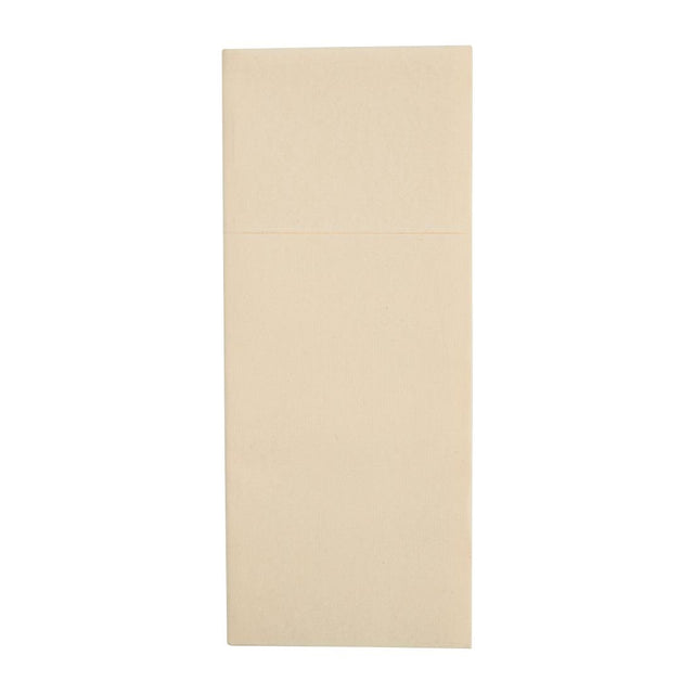 Fiesta Recyclable Premium Tablin Dinner Napkin Cream 48x40cm Airlaid Pocket Fold (Pk 400) - FE278  Fiesta   