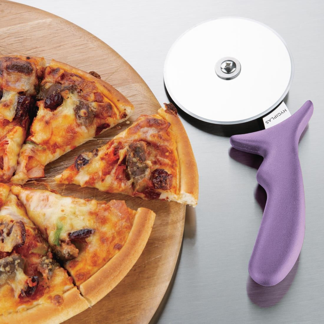 Hygiplas Pizza Wheel Purple Allergens - 4" - FE284  Hygiplas   