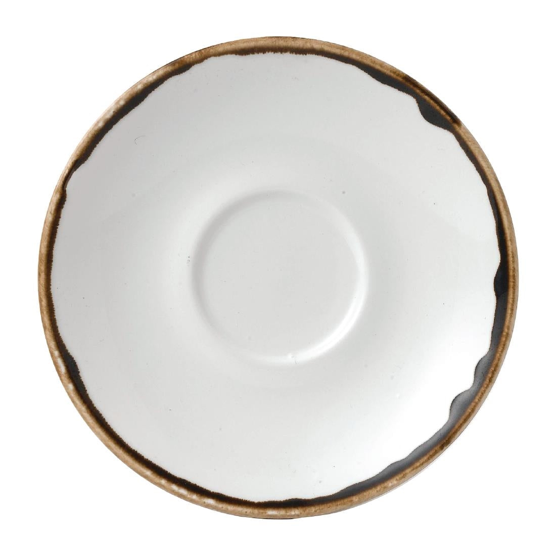 Dudson Harvest Natural Cappuccino Saucer 158mm (Pack of 12) - FE376 Dudson Crockery Churchill   