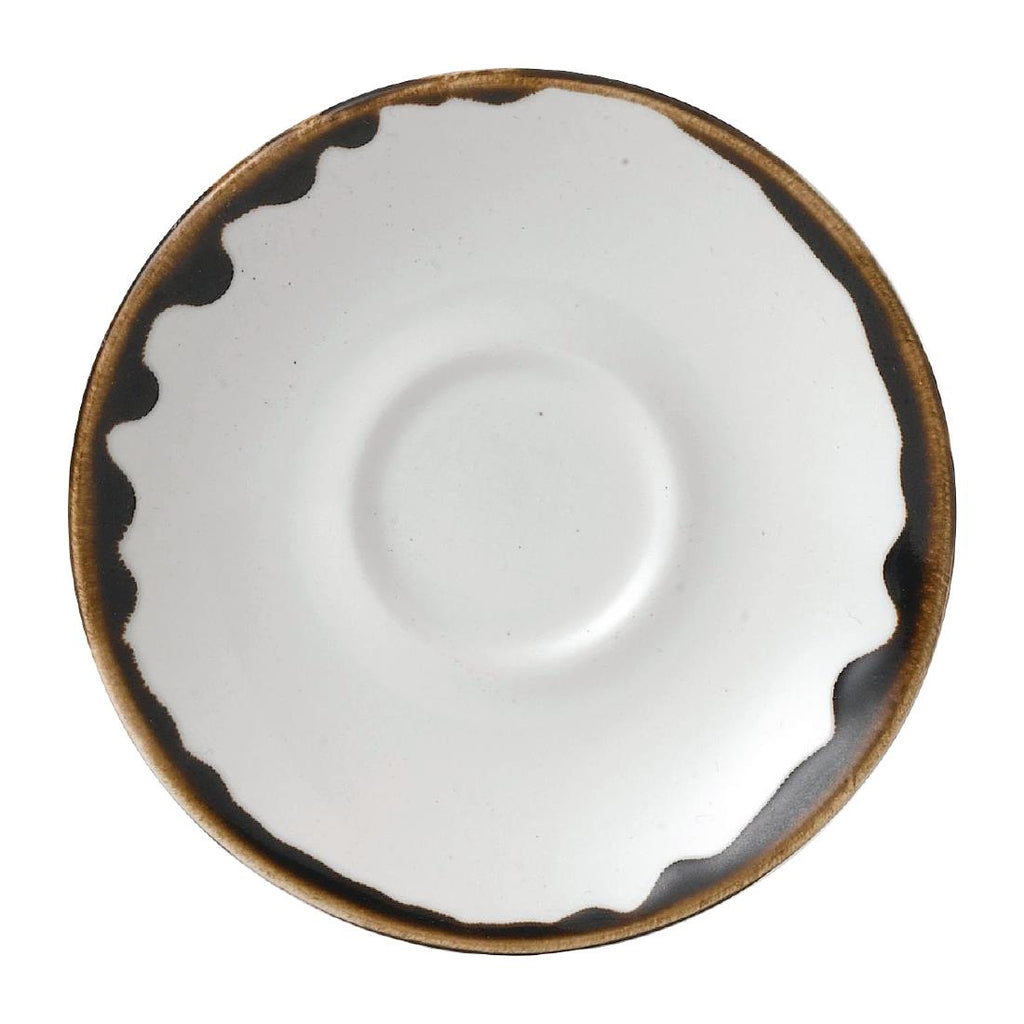 Dudson Harvest Natural Espresso Saucer 114mm (Pack of 12) - FE378 Dudson Crockery Churchill   