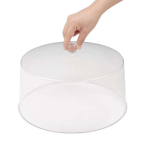 Olympia Kristallon Polycarbonate Display Cover Clear 308(Ø) x 190(H)mm - FE473  Olympia   