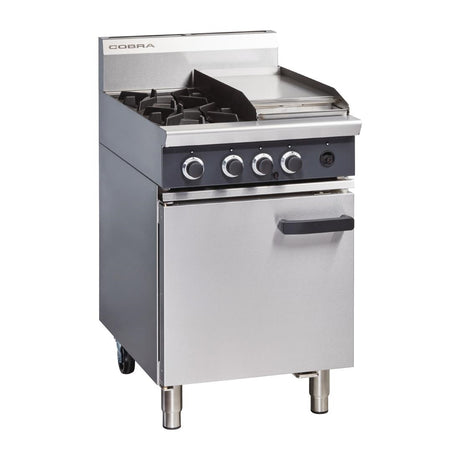 Blue Seal Cobra Natural Gas Range 2 Burner Static Oven with Griddle CR6CN - FE674-N  Blue Seal   