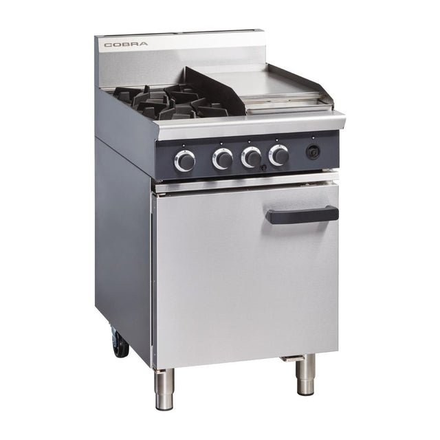 Blue Seal Cobra Natural Gas Range 2 Burner Static Oven with Griddle CR6CN - FE674-N  Blue Seal   