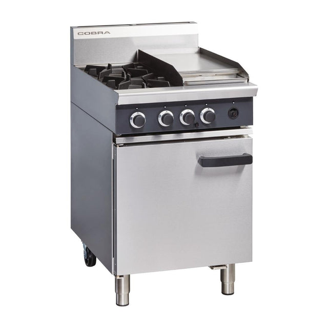 Blue Seal Cobra Propane Gas Range 2 Burner Static Oven with Griddle CR6CL - FE674-P  Blue Seal   