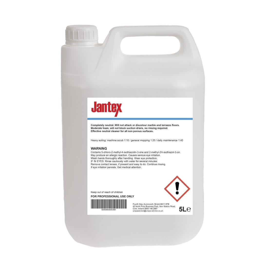 Jantex Stone and Terrazzo Floor Cleaner Concentrate 5Ltr - FE828  Jantex   