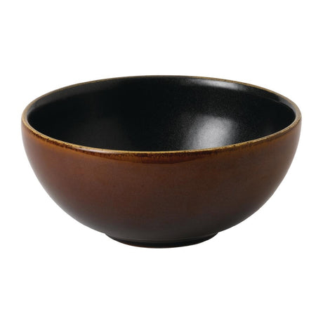 Churchill Super Vitrified Nourish Siena Brown Deep Bowls 155mm (Pack of 6) - FE946 Bowls Churchill