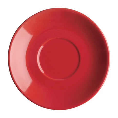Olympia Cafe Red Saucer (Fits FF990) - 131mm 5 3/10" (Box 12) - FF995 Olympia Crockery Olympia   