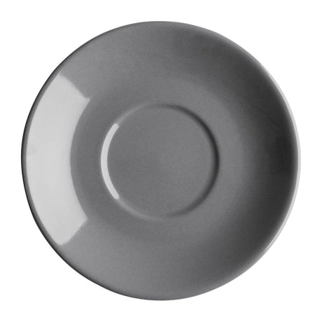 Olympia Cafe Charcoal Saucer (Fits FF997) - 131mm 5 3/10" (Box 12) - FF997 Olympia Crockery Olympia   