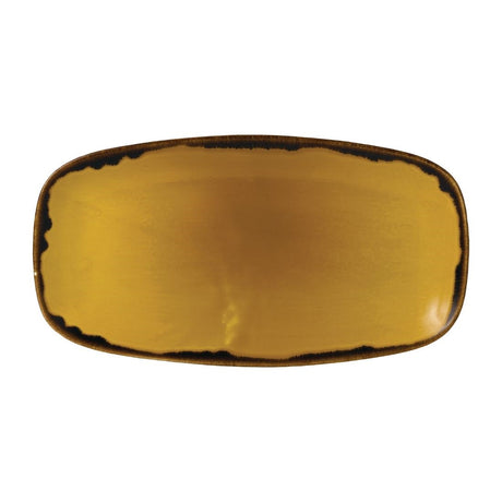 Dudson Harvest Mustard Chef's Oblong Plate 189mm (Pack of 6) - FJ779 Plates Churchill