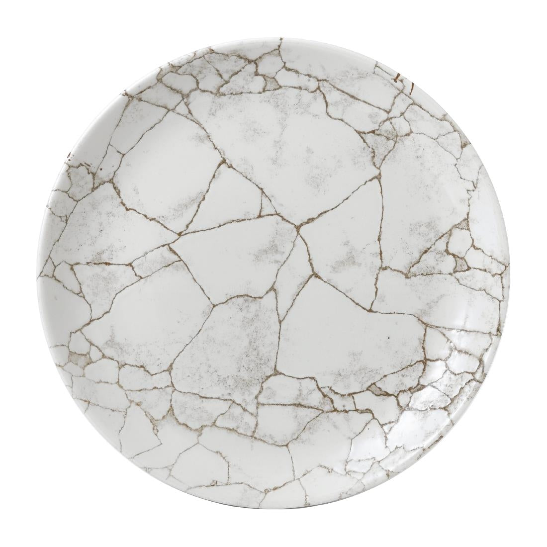 Studio Prints Kintsugi Agate Grey Coupe Plates 288mm (Pack of 12) - FJ800 Plates Churchill