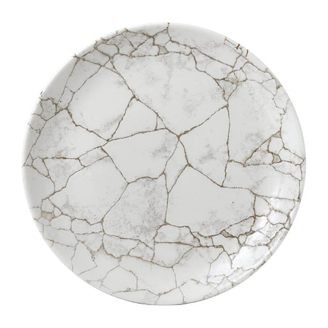Studio Prints Kintsugi Agate Grey Coupe Plates 288mm (Pack of 12) - FJ800 Plates Churchill