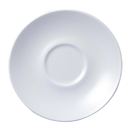 Vellum White Espresso Saucer 4 1/2 " (Box 12) - FJ838 Churchill Super Vitrified Churchill   