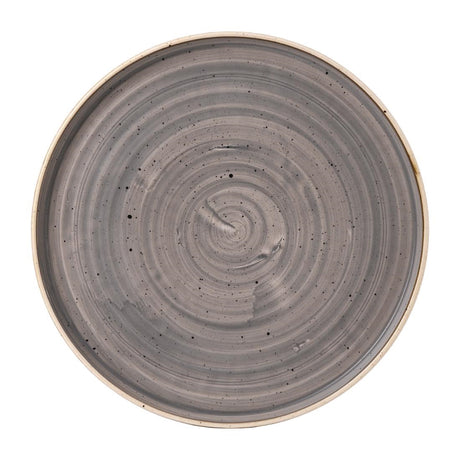 Stonecast Peppercorn Grey Walled Plate 10 3/4 " (Box 6) - FJ918 Plates Churchill