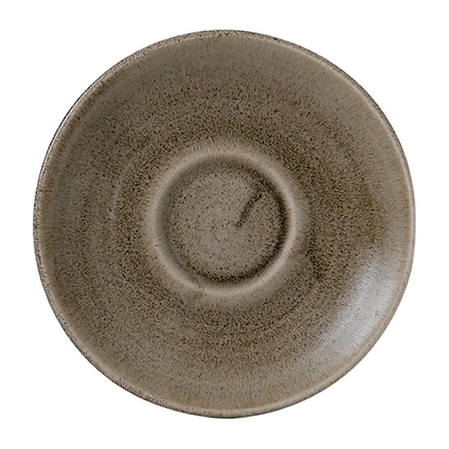 Stonecast Patina Antique Taupe Espresso Saucer 4 1/2 " (Pack of 12) - FJ926 Churchill Super Vitrified Churchill   