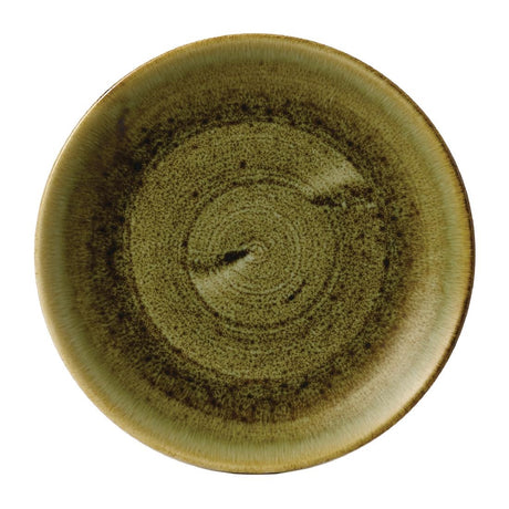 Stonecast Plume Olive Coupe Plate 11 1/4 " (Pack of 12) - FJ927 Plates Churchill