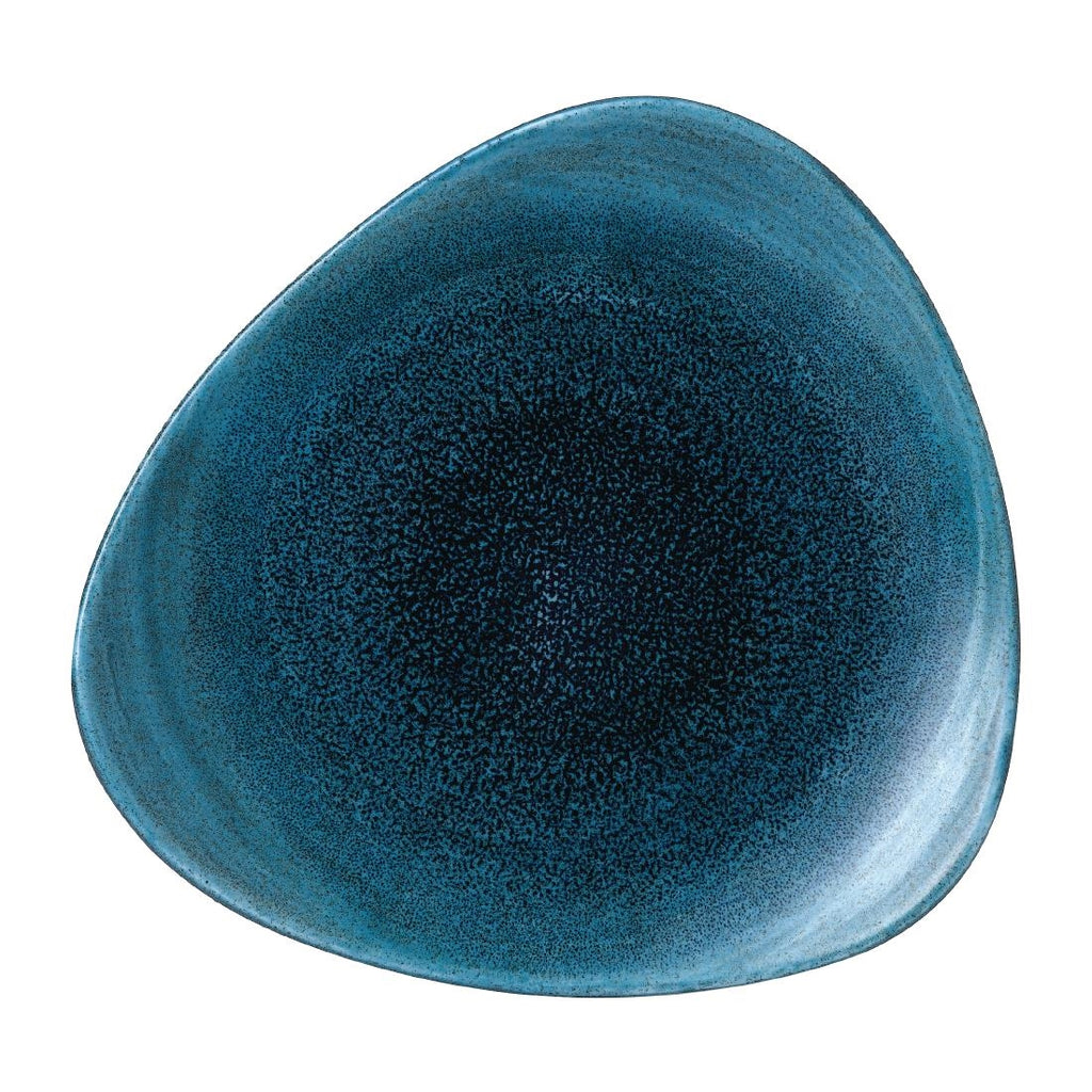 Stonecast Aqueous Lagoon Triangle Plate 7 3/4 " (Box 12) - FJ973 Plates Churchill