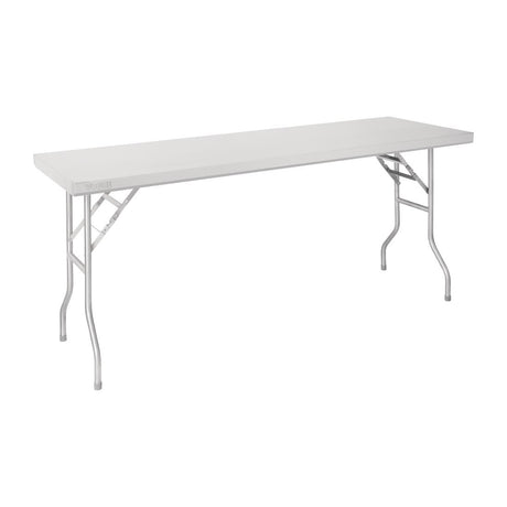 Vogue Stainless Steel Folding Work Table 1830x610x780mm - FN289  Vogue   