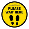 Please Wait Here Social Distancing Floor Graphic 200mm - FN360  Mileta   