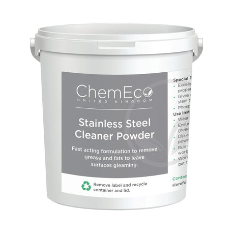 ChemEco Stainless Steel Cleaner Powder 1kg - CX946  ChemEco UK   