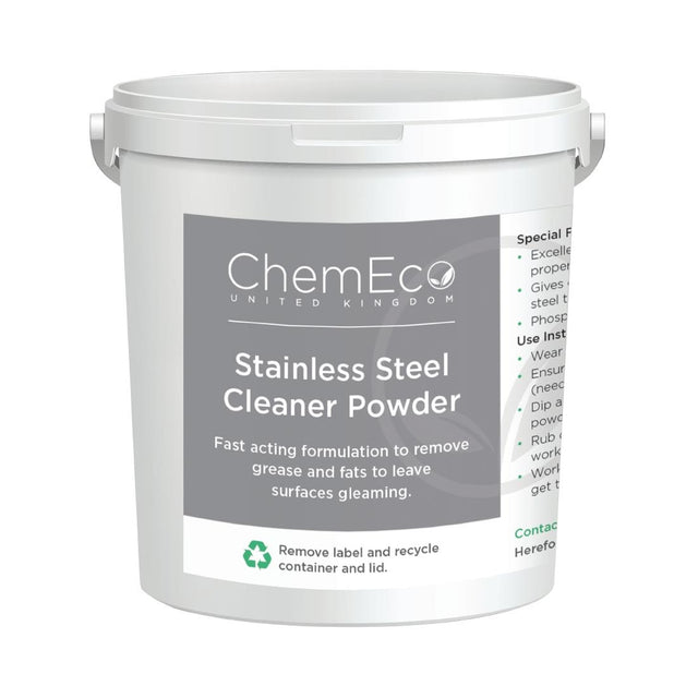 ChemEco Stainless Steel Cleaner Powder 1kg - CX946  ChemEco UK   