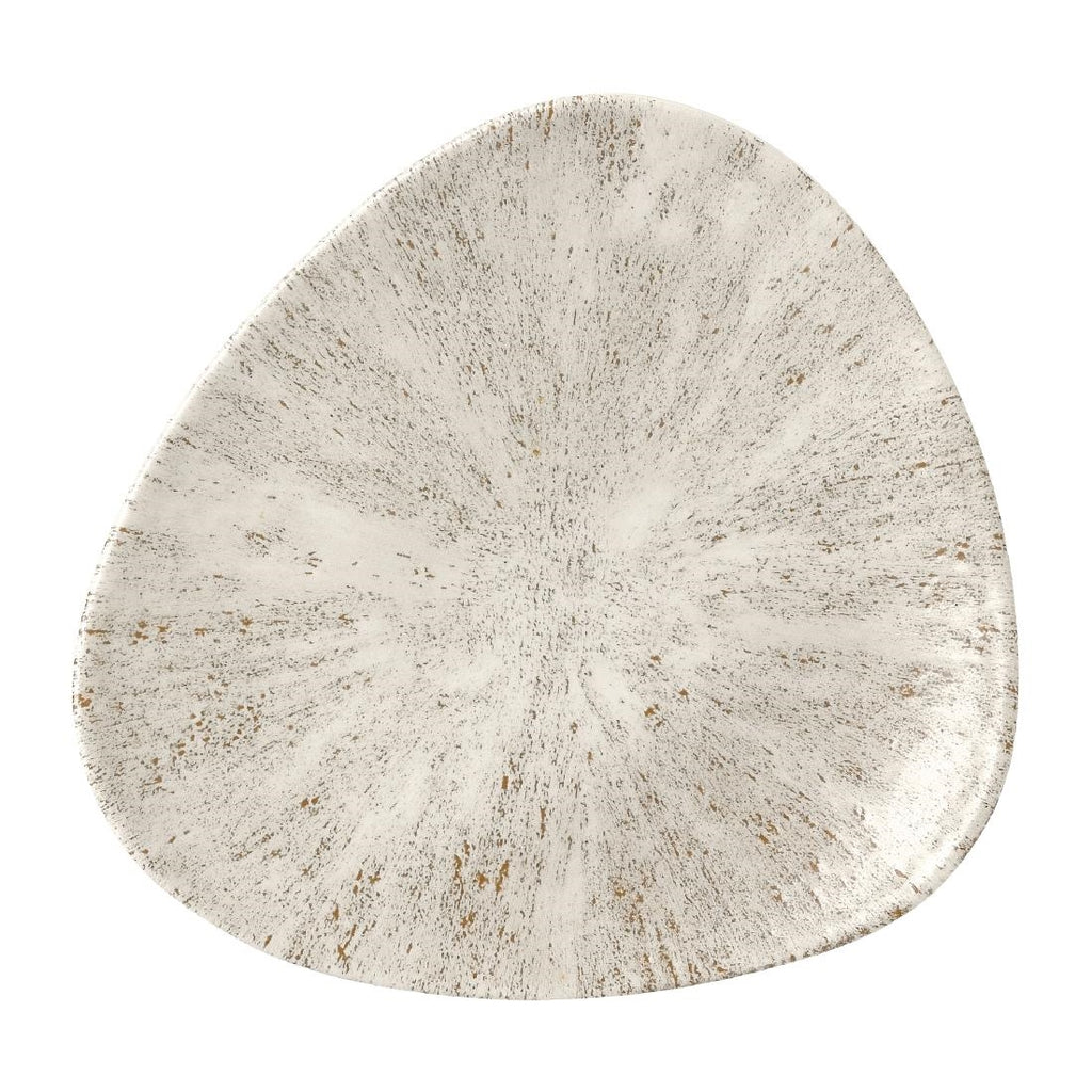 Churchill Stone Agate Grey Lotus Plate 177mm (Pack of 12) - FR051 Plates Churchill