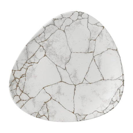 Churchill Studio Prints Kintsugi Agate Grey Lotus Plates 228mm (Pack of 12) - FR060 Plates Churchill