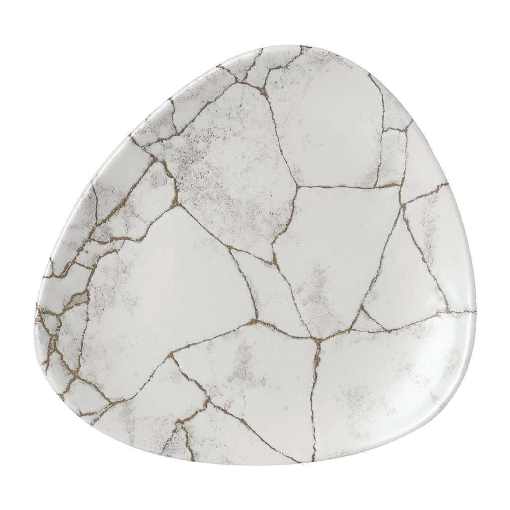 Churchill Studio Prints Kintsugi Agate Grey Lotus Plates 177mm (Pack of 12) - FR061 Plates Churchill