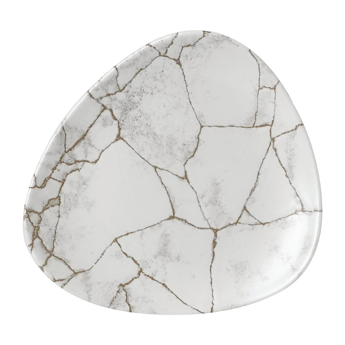 Churchill Studio Prints Kintsugi Agate Grey Lotus Plates 177mm (Pack of 12) - FR061 Plates Churchill