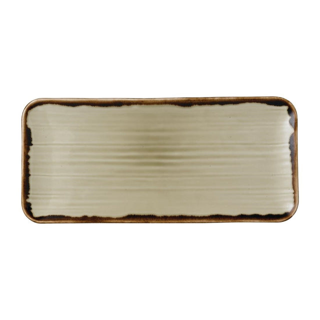 Dudson Harvest Linen Organic Coupe Rect Platter 349 x 158mm (Pack of 6) - FR083 Dudson Crockery Churchill   
