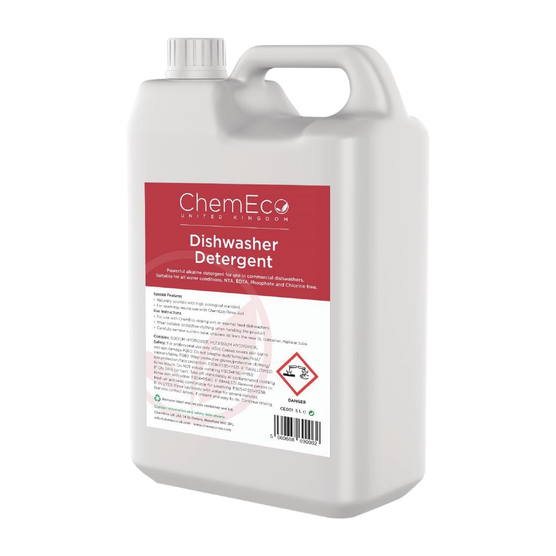 ChemEco Dishwasher Detergent 5Ltr - CX953  ChemEco UK   