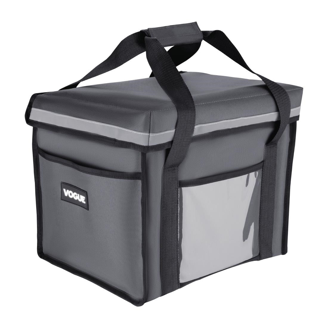 Vogue Insulated Folding Delivery Bag Grey 380x305x380mm - FR225  Vogue   