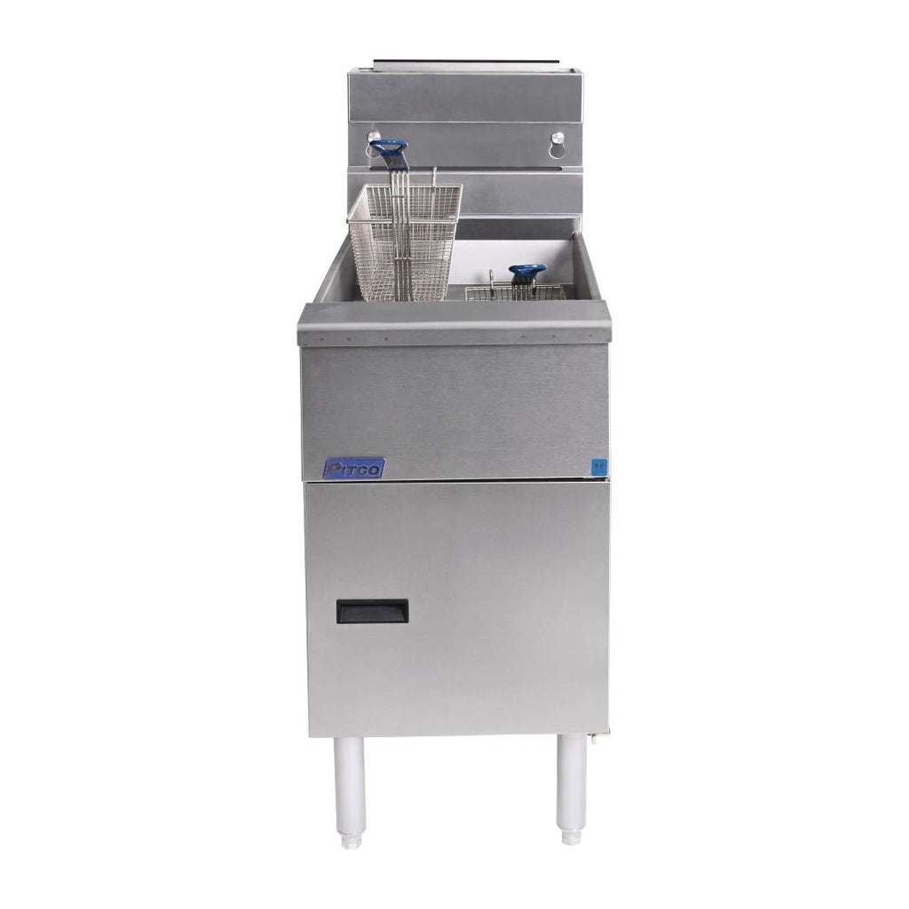 Pitco Twin Basket Single Tank Solstice Natural Gas Fryer SG14S - FS125-N Freestanding Gas Fyers Pitco