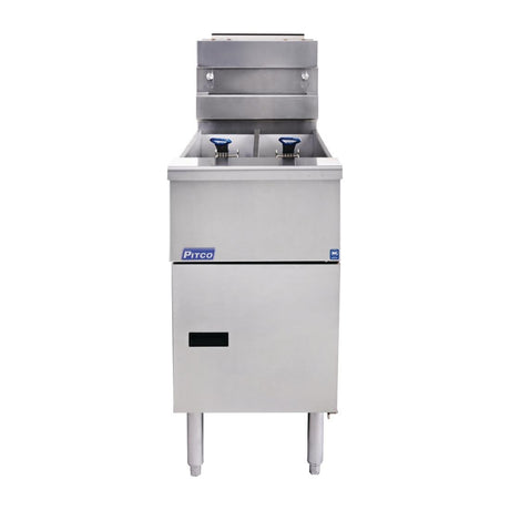 Pitco Twin Tank Solstice Natural Gas Fryer SG14TS - FS126-N Freestanding Gas Fyers Pitco