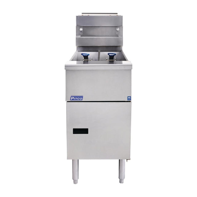 Pitco Twin Tank Solstice Natural Gas Fryer SG14TS - FS126-N Freestanding Gas Fyers Pitco
