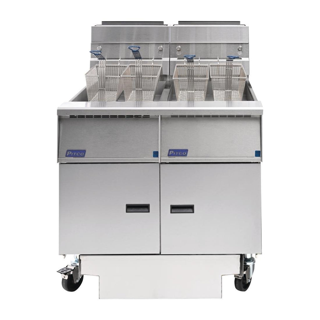 Pitco Twin Tank Solstice LPG Filtration Fryer SG14RS/FD-FF - FS128-P Freestanding Gas Fyers Pitco