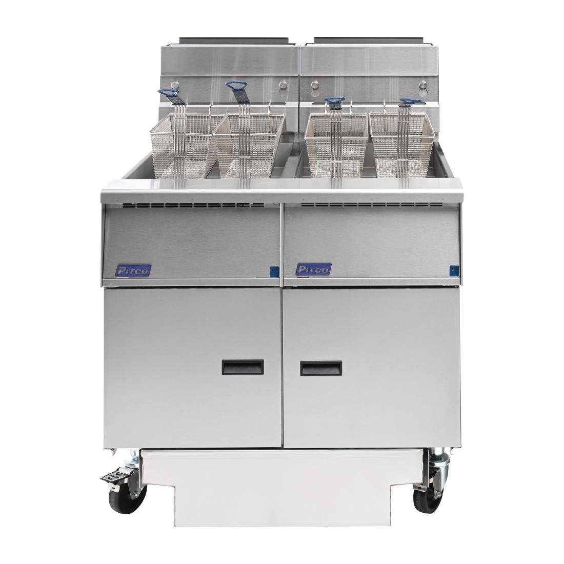 Pitco Twin Tank Solstice LPG Filtration Fryer SG14RS/FD-FF - FS128-P Freestanding Gas Fyers Pitco