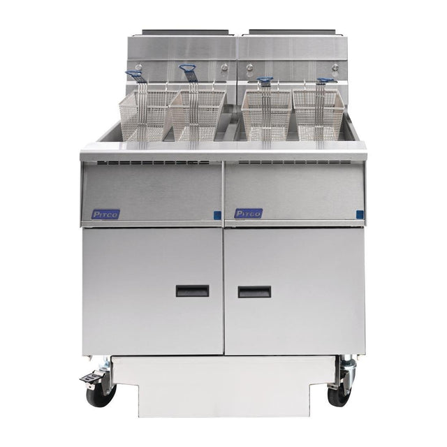 Pitco Twin Tank Solstice LPG Filtration Fryer SG14RS/FD-FF - FS128-P Freestanding Gas Fyers Pitco