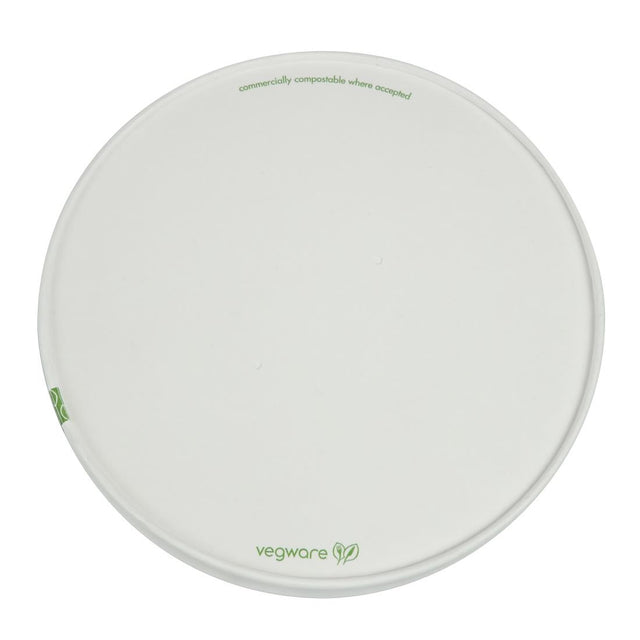 Vegware 185-Series Compostable Bon Appetit Wide PLA-lined Paper Food Bowl Lid (Pack of 300) - FS179 Takeaway Food Containers Vegware   