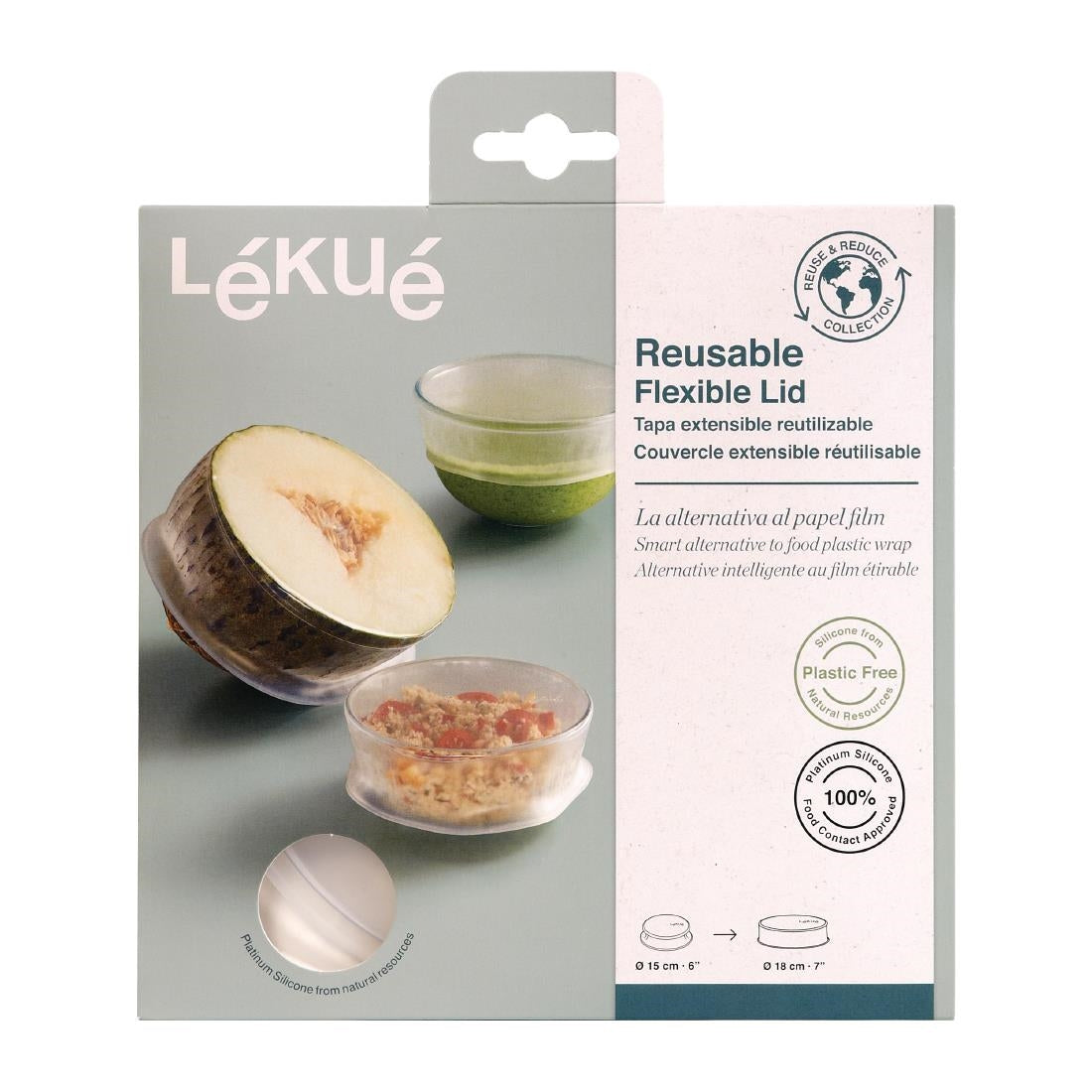 Lekue Reusable Flexible Lid 150mm - FS296  Lekue   