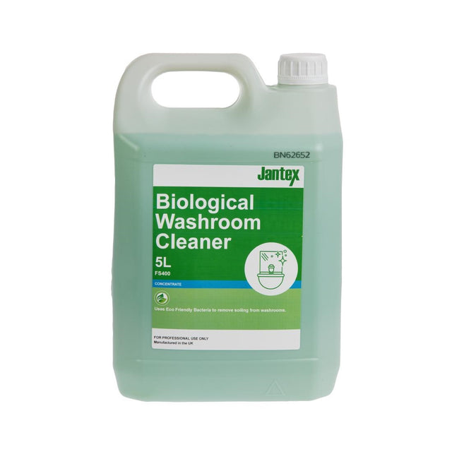 Jantex Green Biological Washroom Cleaner Concentrate 5Ltr - FS400  Jantex   