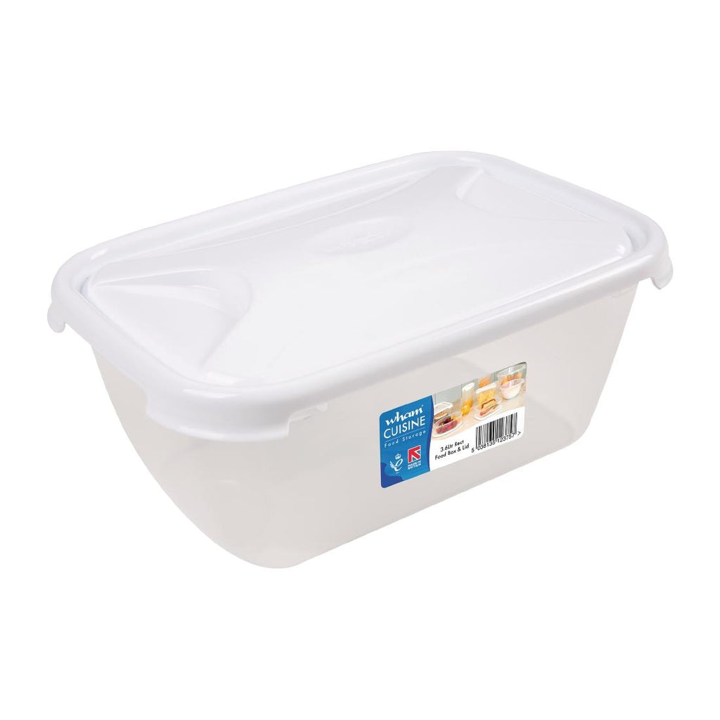 Wham Cuisine Polypropylene Rectangular Food Storage Box Container 3.6ltr - FS454  Wham   