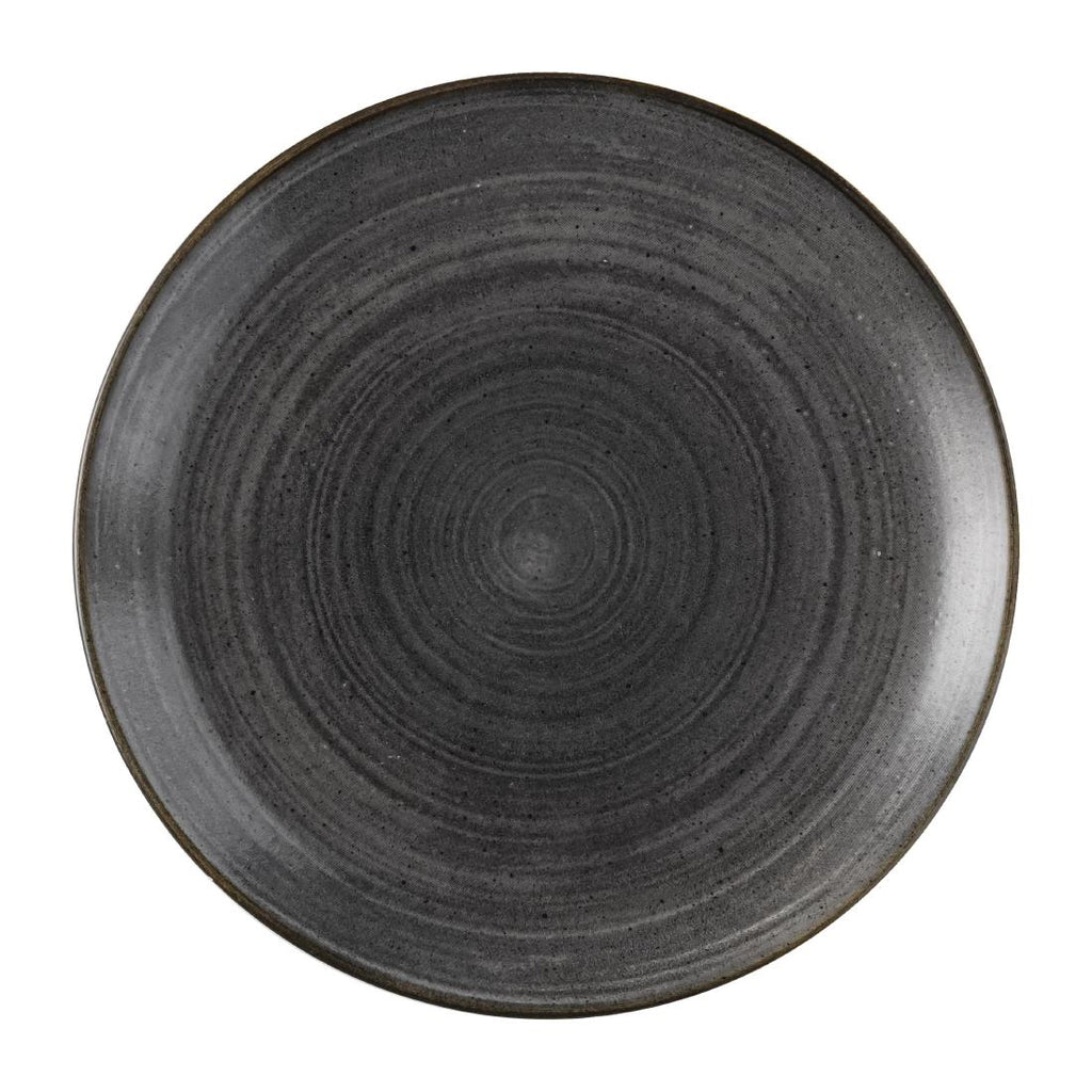 Churchill Stonecast Raw Evolve Coupe Plates Black 286mm (Pack of 12) - FS836 Plates Churchill
