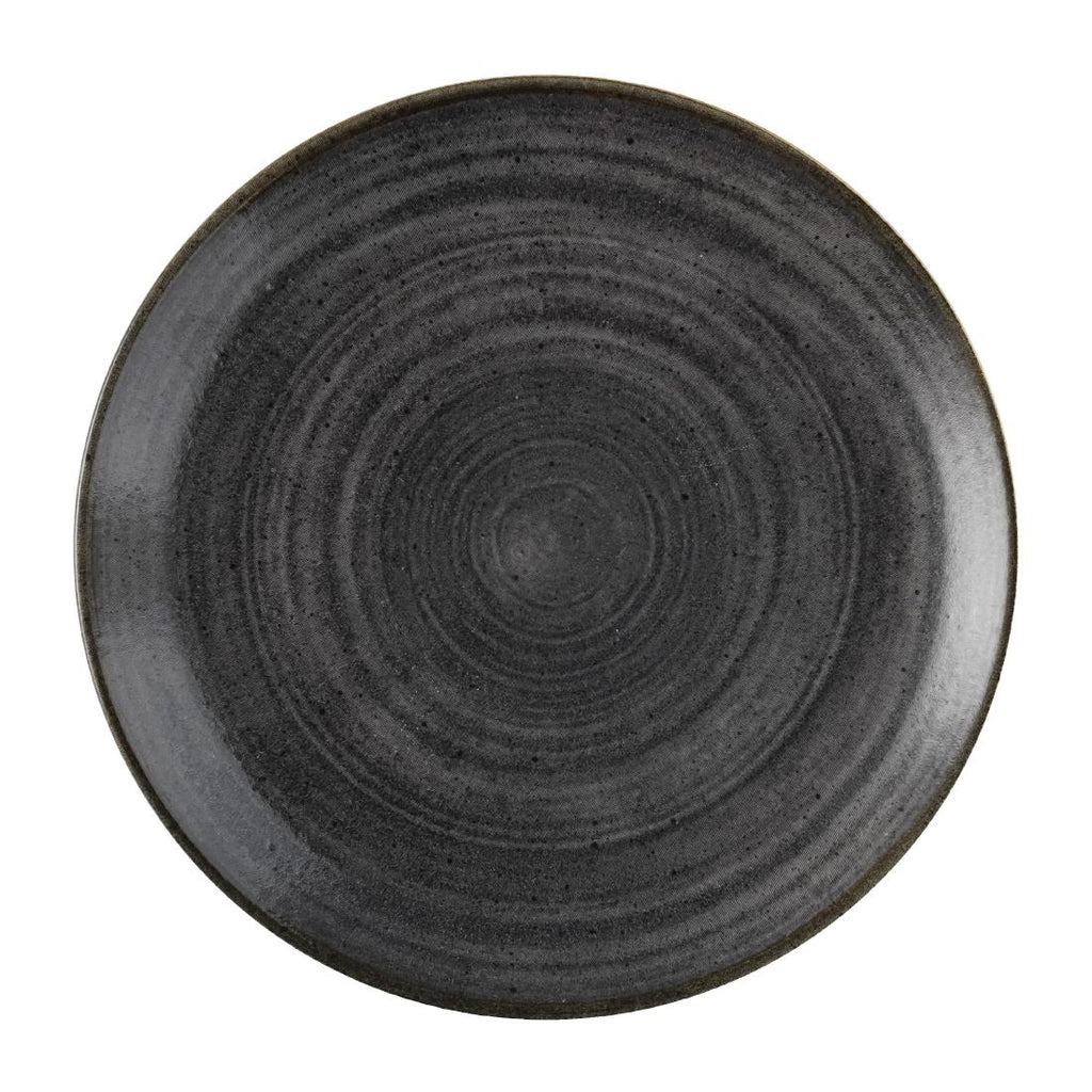 Churchill Stonecast Raw Evolve Coupe Plates Black 260mm (Pack of 12) - FS837 Plates Churchill