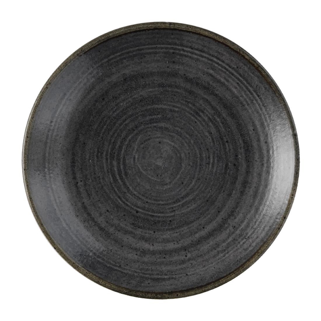 Churchill Stonecast Raw Evolve Coupe Plates Black 165mm (Pack of 12) - FS839 Plates Churchill