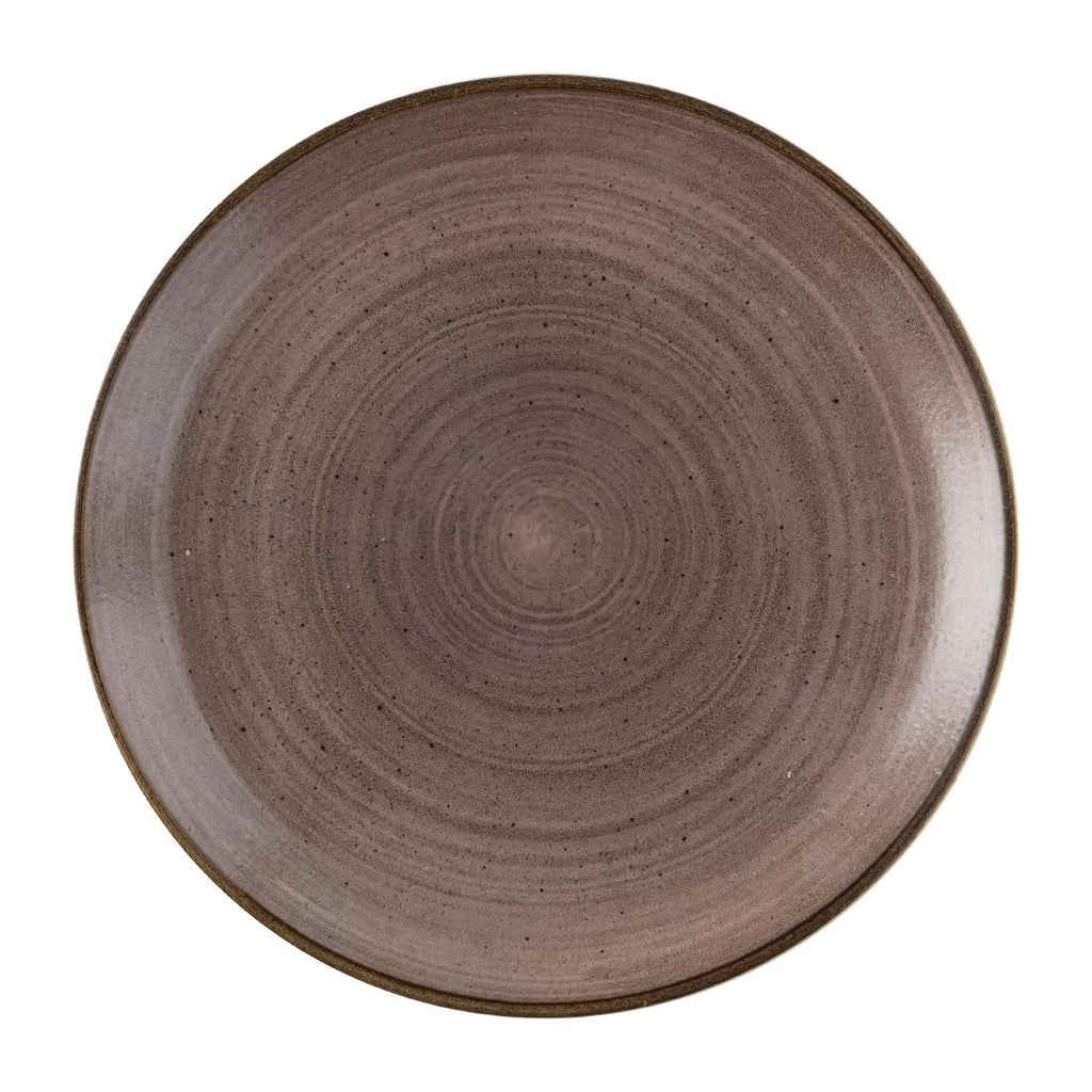 Churchill Stonecast Raw Evolve Coupe Plates Brown 286mm (Pack of 12) - FS846 Plates Churchill