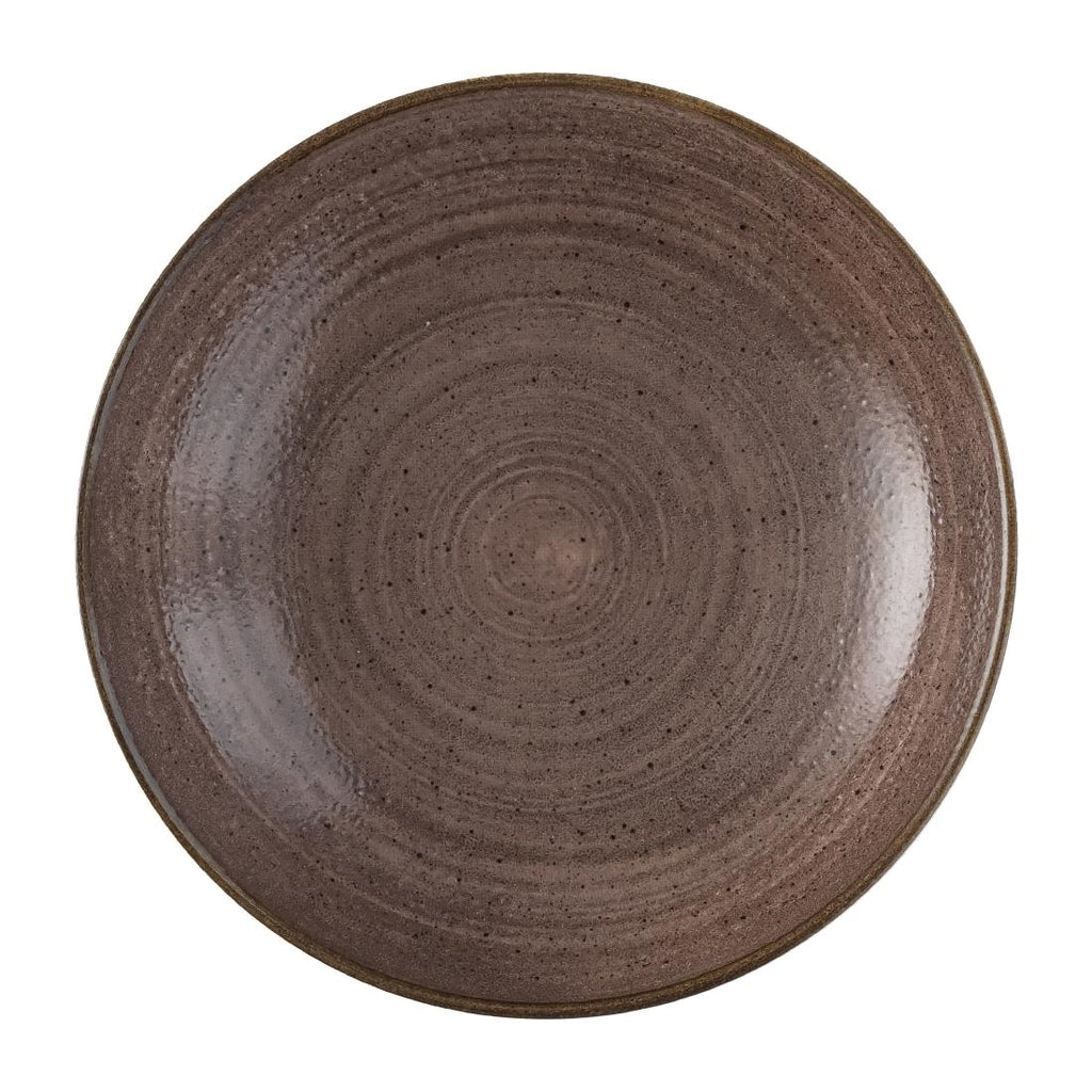 Churchill Stonecast Raw Evolve Coupe Bowls Brown 248mm (Pack of 12) - FS850 Bowls Churchill