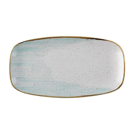 Churchill Stonecast Accents Chefs Oblong Plate Duck egg 348x189mm (Pack of 6) - FS867 Plates Churchill
