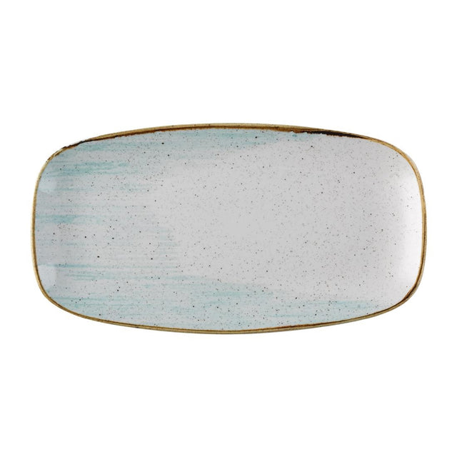 Churchill Stonecast Accents Chefs Oblong Plate Duck egg 348x189mm (Pack of 6) - FS867 Plates Churchill