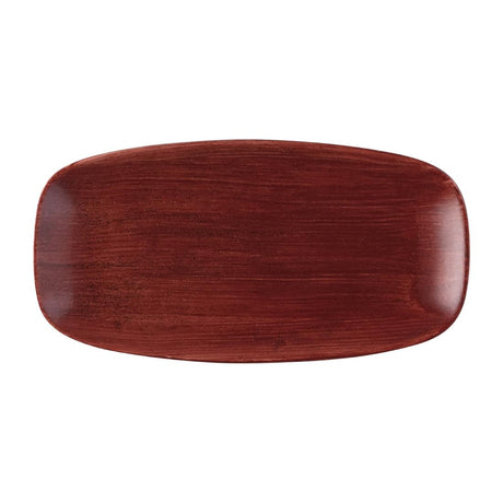Churchill Stonecast Patina Chefs Oblong Plate Red Rust 287x152mm (Pack of 12) - FS888 Plates Churchill